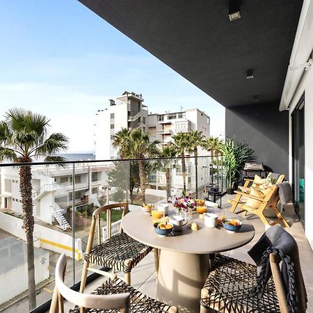 Stylish Modern Beachside Apartment With Pool & Seaview Quarteira Exterior foto